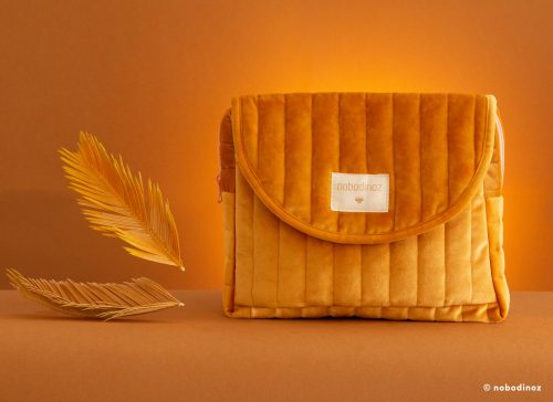 Grande Trousse de toilette velours SAVANNA FARNIENTE YELLOW