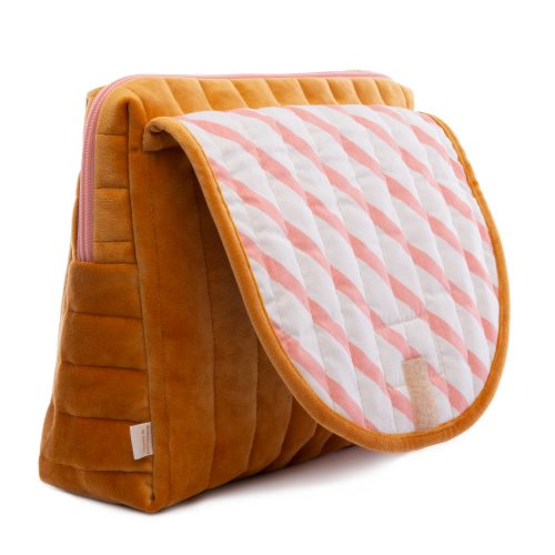 Grande Trousse de toilette velours SAVANNA FARNIENTE YELLOW