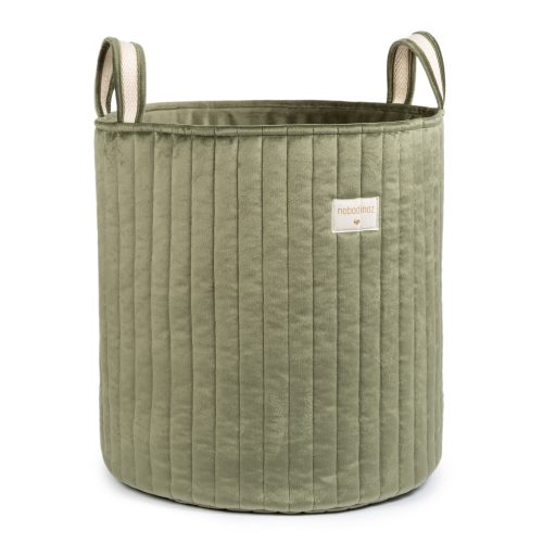 Sac à jouets VELVET SAVANNA OLIVE GREEN revendeur officiel nobodinoz saint pierre boutique ILE DE LA REUNION livraison 974