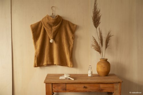 Poncho de bain en Coton bio SO CUTE CARAMEL