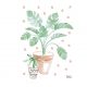 Stickers muraux pour chambre d'enfant plantes et fleurs