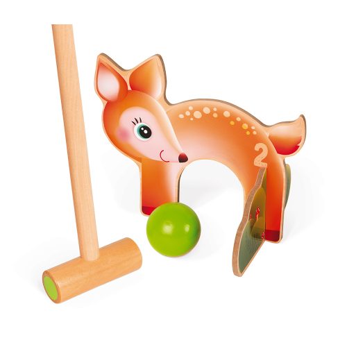 Croquet en bois ANIMAUX DE LA FORÊT jeu d'extérieur janod ile de la reunion