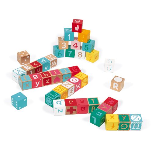 KUBIX puzzle 40 cubes lettres et chiffres revendeur janod st pierre reunion 974