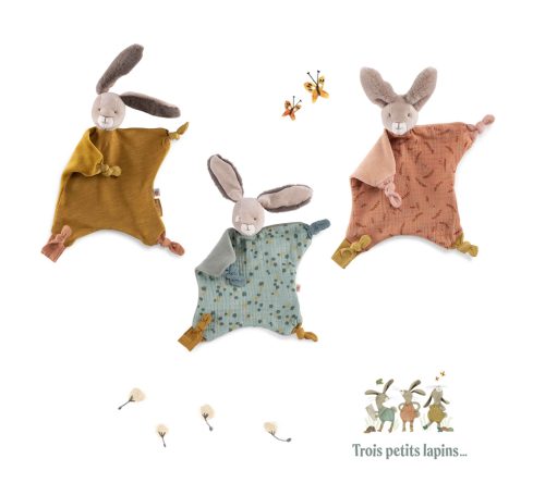 Doudou Lapin TROIS PETITS LAPINS revendeur MOULIN ROTY saint pierre magasin bébé ile de la réunion 974