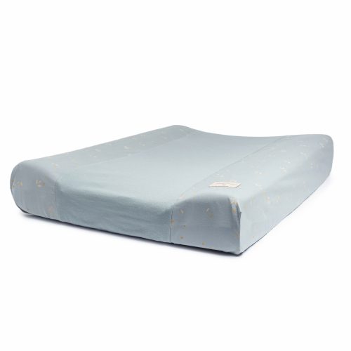 Matelas à langer en coton bio WILLOW SOFT BLUE nobodinoz reunion saint pierre livraison sur toute l'ile 974