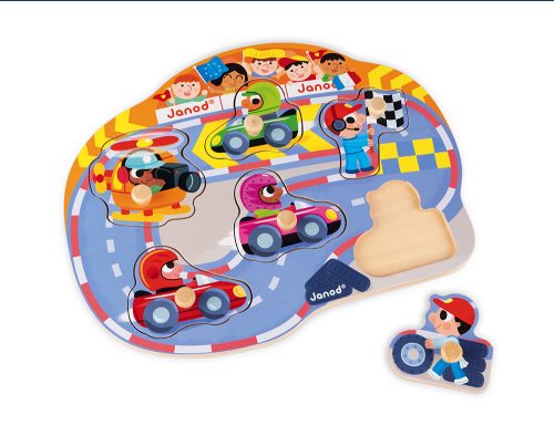 Puzzle HAPPY RACING revendeur janod jouet premier âge enfant st pierre ile de la reunion 97410 974