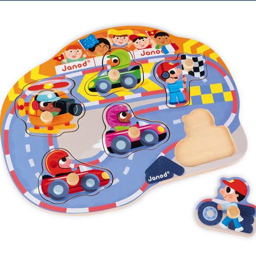 Puzzle HAPPY RACING revendeur janod jouet premier âge enfant st pierre ile de la reunion 97410 974