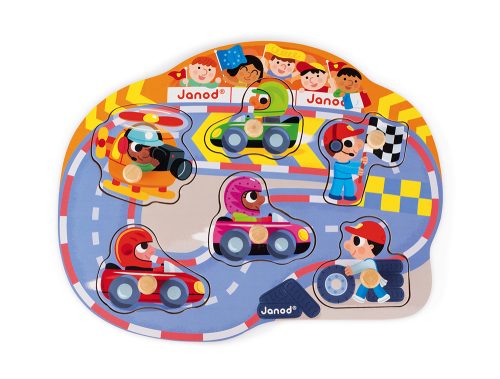 Puzzle HAPPY RACING revendeur janod jouet premier âge enfant st pierre ile de la reunion 97410 974