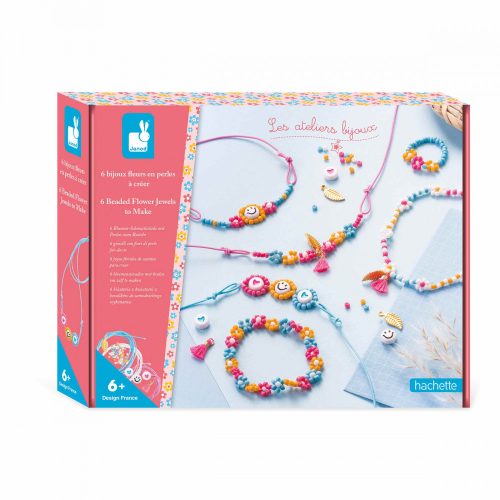 6 Bijoux Fleurs en Perles à Créer Loisirs créatifs enfant DIY idée cadeau anniversaire revendeur officiel JANOD magasin de jouets en bois à st pierre 97410 livraison ile de la Réunion 974