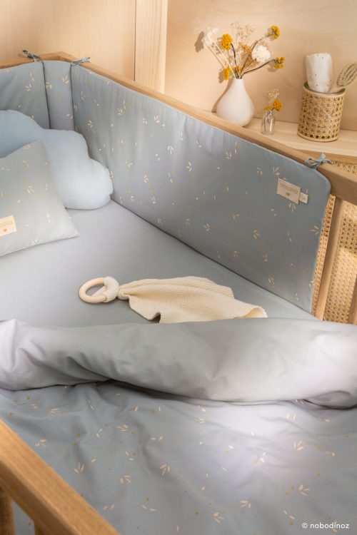 Tour de lit NEST WILLOW SOFT BLUE nobodinoz reunion st pierre 974