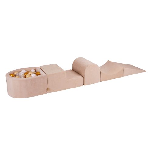 Parcours de motricité taupe or blanc MONTESSORI avec mini piscine magasin de jouet boutique bébé et enfant ile de la réunion saint pierre 974 97410 livraison toute l'ile décoration et jouet chambre d'enfant