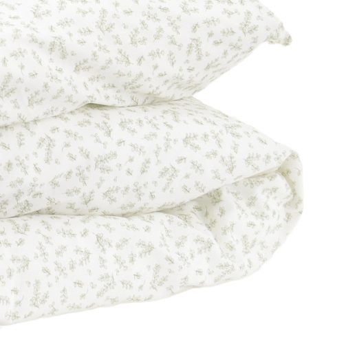 Parure housse de couette 100X140 coton bio Petit buis revendeur LITTLE CREVETTE magasin pour enfant st pierre 97410 livraison 974 La Réunion