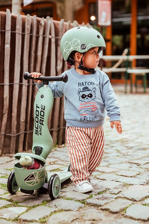 Porteur évolutif trottinette enfant lignes vertes SCOOT AND RIDE magasin de jouet à st pierre 97410 livraison la Reunion 974