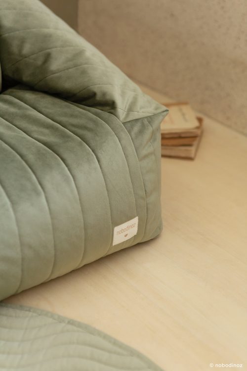 Pouf Déhoussable en velours bio recyclé