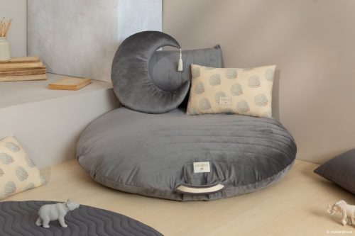 Pouf velours SAHARA en coton bio nobodinoz livraison sur l'ile de la réunion 974 magasin décoration chambre enfant écologique 974