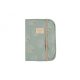 Protège carnet de santé en coton bio WHITE GATSBY ANTIQUE GREEN