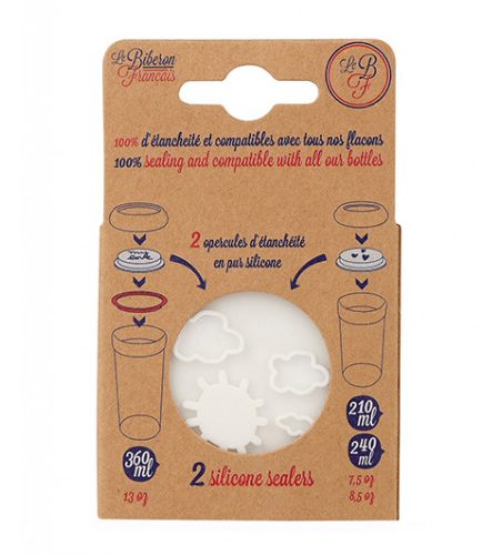 Lot de 2 opercules étanches en pur silicone pour biberon français revendeur magasin bébé saint pierre ile de la reunion 974 livraison