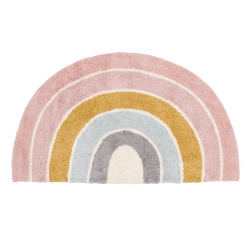 Tapis RAINBOW arc en ciel rose coton lavable en machine LITTLE DUTCH magasin de décoration chambre d'enfants à saint pierre 97410 livraison la réunion 974