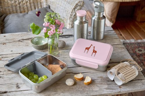 Boîte à gouter ou Lunch Box en inox pour enfant rentrée des classes magasin spécialisé enfant saint pierre reunion 974 livraison sur l'ile