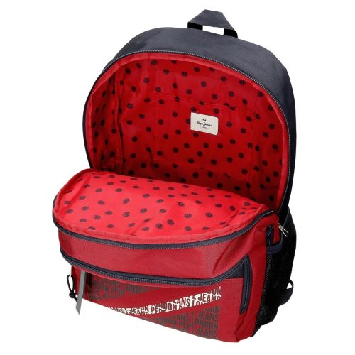 Sac à dos à roulettes pour école primaire cartable de qualité boutique pour enfant saint pierre ILE DE LA REUNION rentrée des classes écoles livraison 974 garçon PEPE JEANS rouge