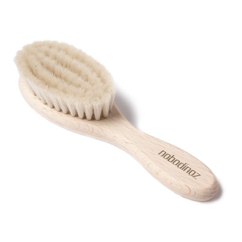 Brosse à cheveux soie et en bois pour bébé revendeur nobodinoz livraison reunion 974