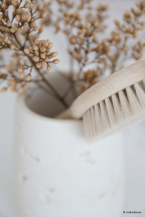 Brosse à cheveux soie et en bois pour bébé revendeur nobodinoz livraison reunion 974