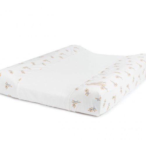 Matelas à langer 50x70 avec housse en coton bio revendeur nobodinoz livraison reunion 974 flore