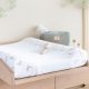 Matelas à langer 50x70 avec housse en coton bio revendeur nobodinoz livraison reunion 974 flore