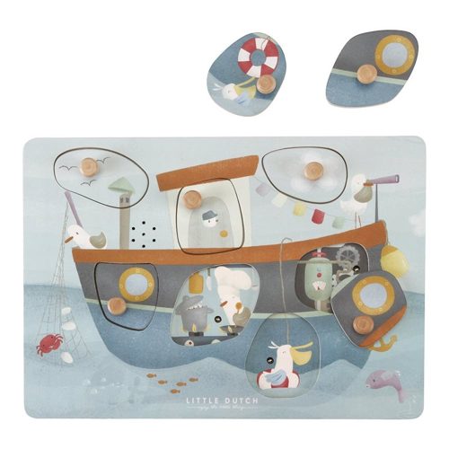 Puzzle Sonore en bois SAILORS BAY boutique de jouet enfant revendeur officiel Little Dutch saint pierre reunion 974