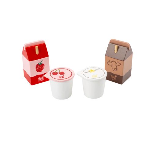 Set de produits laitiers small foot accessoires et aliments pour cuisine en bois enfant et marchande jouet en bois magasin de jouet à St Pierre 97410 La Réunion 974