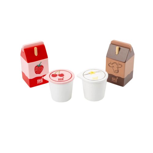 Set de produits laitiers small foot accessoires et aliments pour cuisine en bois enfant et marchande jouet en bois magasin de jouet à St Pierre 97410 La Réunion 974