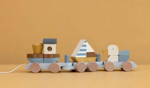 Train en bois avec blocs SAILORS BAY boutique de jouet enfant revendeur officiel Little Dutch saint pierre reunion 974