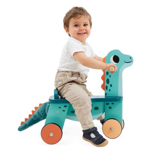 Porteur dino portosaurus revendeur officiel JANOD magasin de jouets en bois ST PIERRE 97410 livraison la Réunion 974