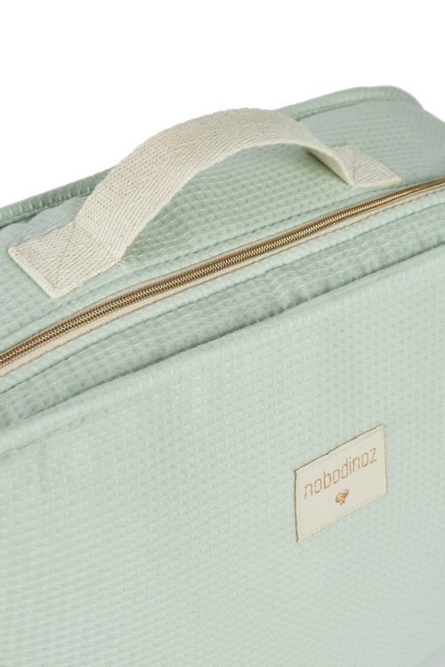 Valise de maternité pour bébé VICTORIA Sac de maternité Texture en nid d’abeille de coton bio boutique et boutique en ligne bébé et future maman ILE DE LA REUNION 974