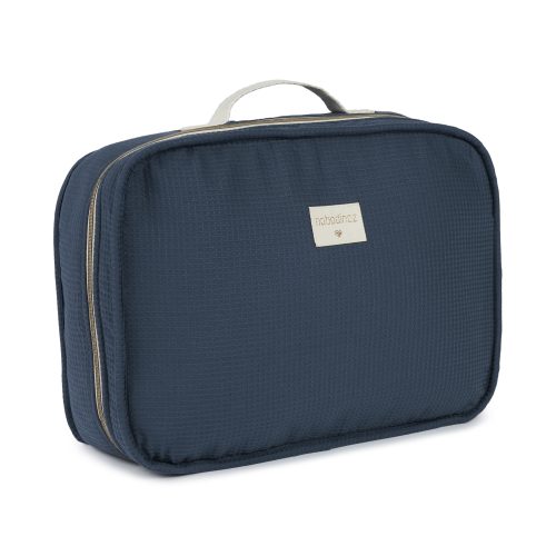 NIGHT BLUE Valise de maternité pour bébé VICTORIA Sac de maternité Texture en nid d’abeille de coton bio boutique et boutique en ligne bébé et future maman ILE DE LA REUNION 974