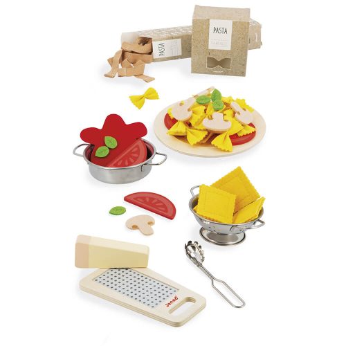 pasta mix Kit de cuisine pour pâtes ustensile de cuisine accessoires marchandes revendeur officiel JANOD jouet en bois magasin de jouet saint pierre 97410 La Réunion 974