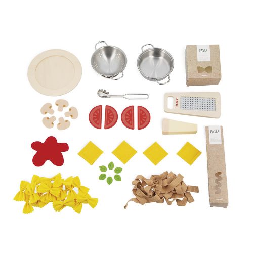 pasta mix Kit de cuisine pour pâtes ustensile de cuisine accessoires marchandes revendeur officiel JANOD jouet en bois magasin de jouet saint pierre 97410 La Réunion 974