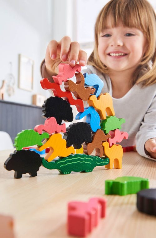 Pyramide d'animaux jeu d'habileté jeu d'équilibre jeu de société revendeur officiel HABA magasin de jouets La Réunion 97400 saint-Pierre 97410