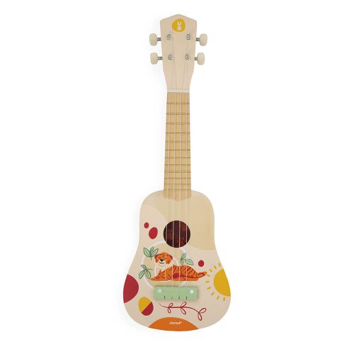 Ukulélé sunshine youkoulélé instrument de musique enfant éveil musical revendeur officiel JANOD jouet en bois magasin de jouet saint pierre 97410 La Réunion 974