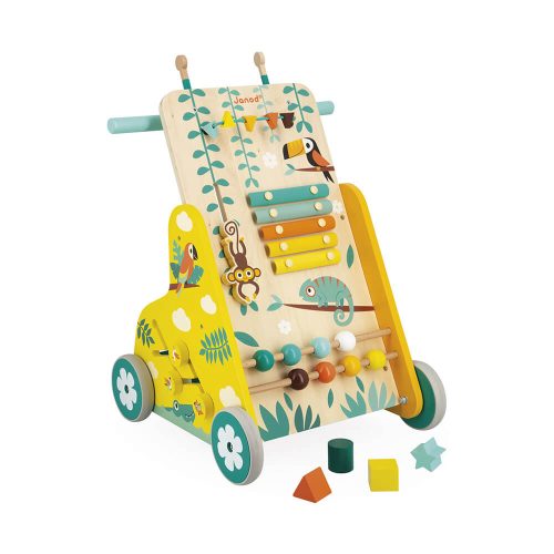 chariot multi-activités TROPIK éveil bébé aide à la marche motricité bébé revendeur officiel JANOD jouet en bois magasin de jouet saint pierre 97410 La Réunion 974