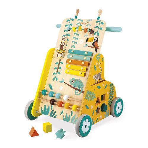 chariot multi-activités TROPIK éveil bébé aide à la marche motricité bébé revendeur officiel JANOD jouet en bois magasin de jouet saint pierre 97410 La Réunion 974