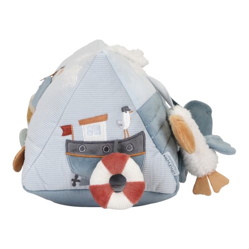 Jouet d'éveil en tissu avec activités revendeur officiel LITTLE DUTCH magasin de jeux et jouets saint pierre reunion 974 97410 97400 Grand triangle d'activités SAILORS BAY