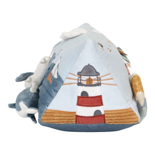 Jouet d'éveil en tissu avec activités revendeur officiel LITTLE DUTCH magasin de jeux et jouets saint pierre reunion 974 97410 97400 Grand triangle d'activités SAILORS BAY