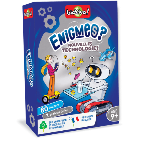 Enigmes Nouvelles Technologies jeu de carte jeu de société jeu écolo revendeur BIOVIVA magasin de jouet en bois st pierre 97410 La réunion 974 livraison