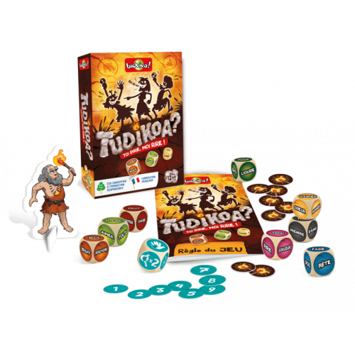 Tudikoi? jeu de stratégie cro-magnon jeu de société jeu écolo revendeur BIOVIVA magasin de jouet en bois st pierre 97410 La réunion 974 livraison