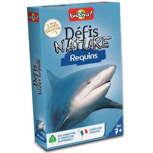 DEFIS NATURE requins jeu de carte jeu de société jeu écolo revendeur BIOVIVA magasin de jouet en bois st pierre 97410 La réunion 974 livraison