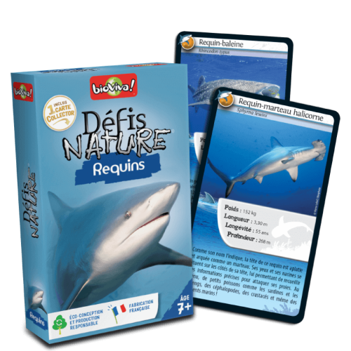 DEFIS NATURE requins jeu de carte jeu de société jeu écolo revendeur BIOVIVA magasin de jouet en bois st pierre 97410 La réunion 974 livraison