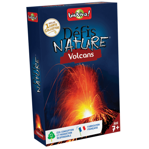 DEFIS NATURE volcans jeu de carte jeu de société jeu écolo revendeur BIOVIVA magasin de jouet en bois st pierre 97410 La réunion 974 livraison