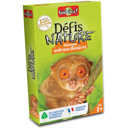 DEFIS NATURE Animaux extraordinaires jeu de carte jeu de société jeu écolo revendeur BIOVIVA magasin de jouet en bois st pierre 97410 La réunion 974 livraison