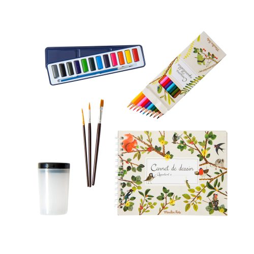 Coffret complet peinture aquarelle Valise L'aquarelliste LE JARDIN DU MOULIN revendeur MOULIN ROTY saint pierre reunion magasin de jouet pour enfant ile de la reunion 974